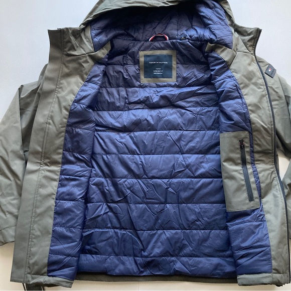 Tommy Hilfiger Mens Performance Hooded Jacket XL Olive NWT - Picture 9 of 15